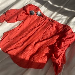 Off The Shoulder Peach Top